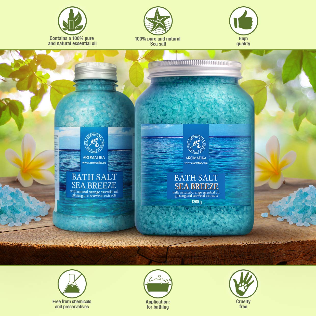AROMATIKA Sel Bain huile-orange: senteur agrume pour éveil sensoriel.