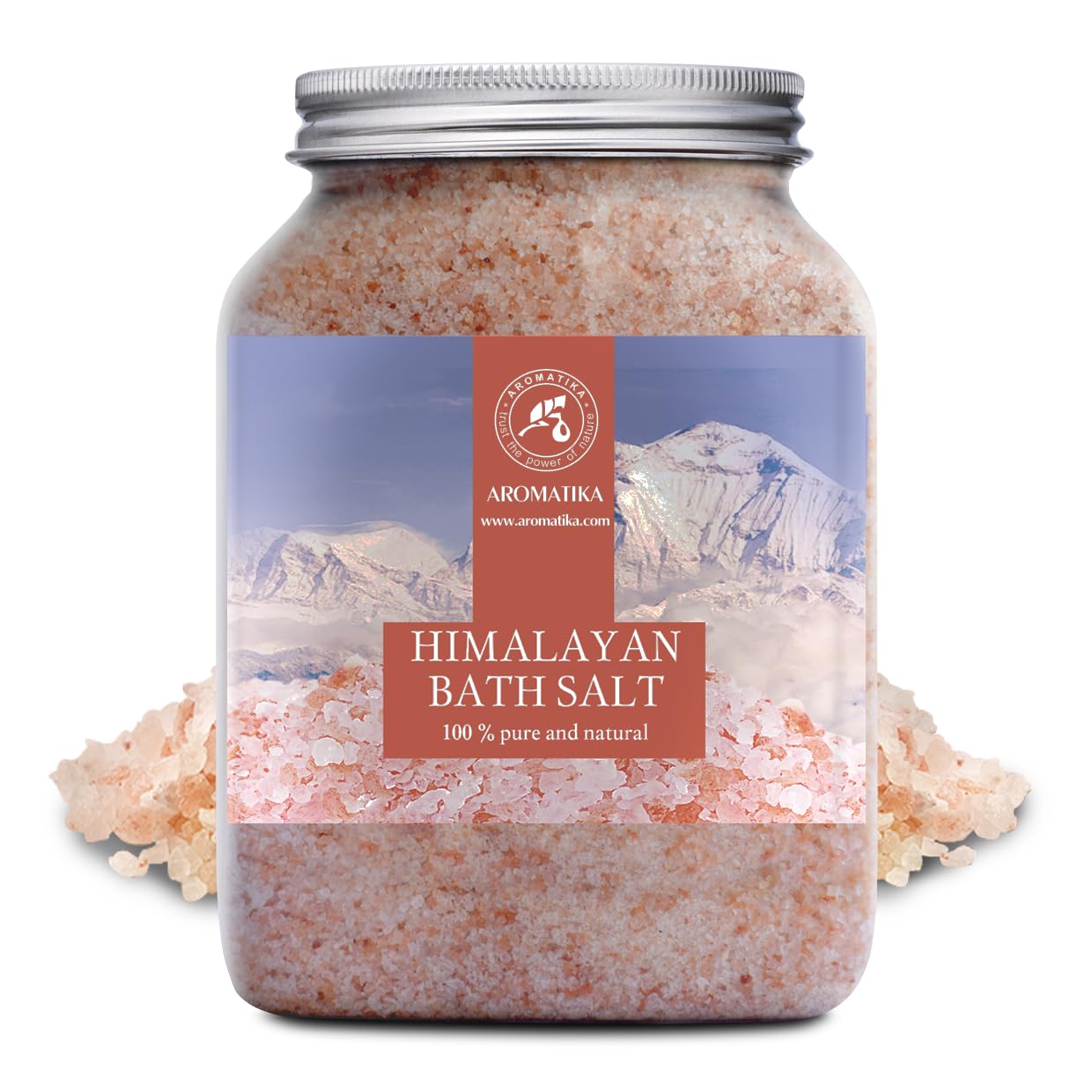 AROMATIKA Sel Rose Himalaya: gros cristaux pour immersion spa maison