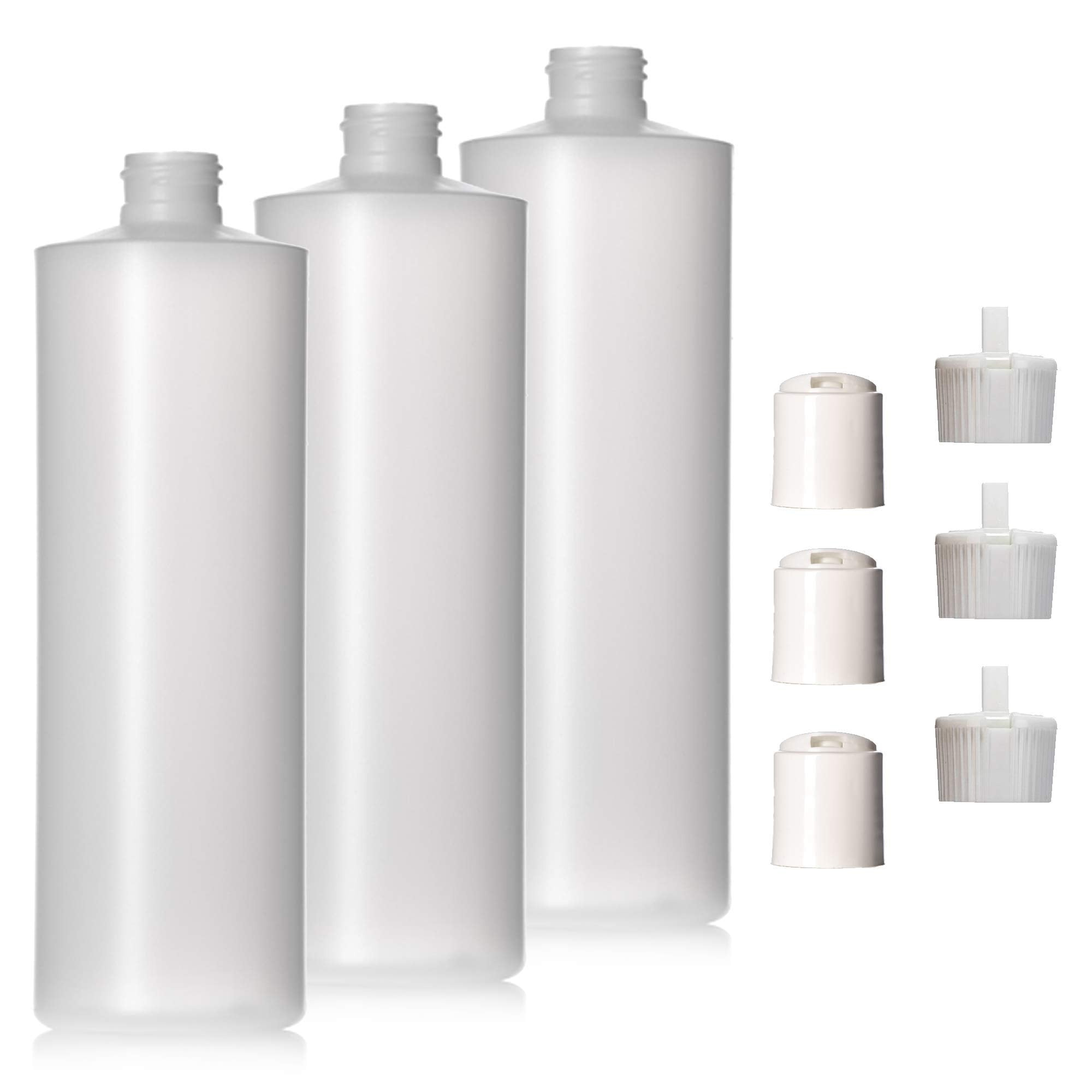 Ensemble de 3 bouteilles Aromine 8oz naturelles, idéal pour DIY soins capillaires.