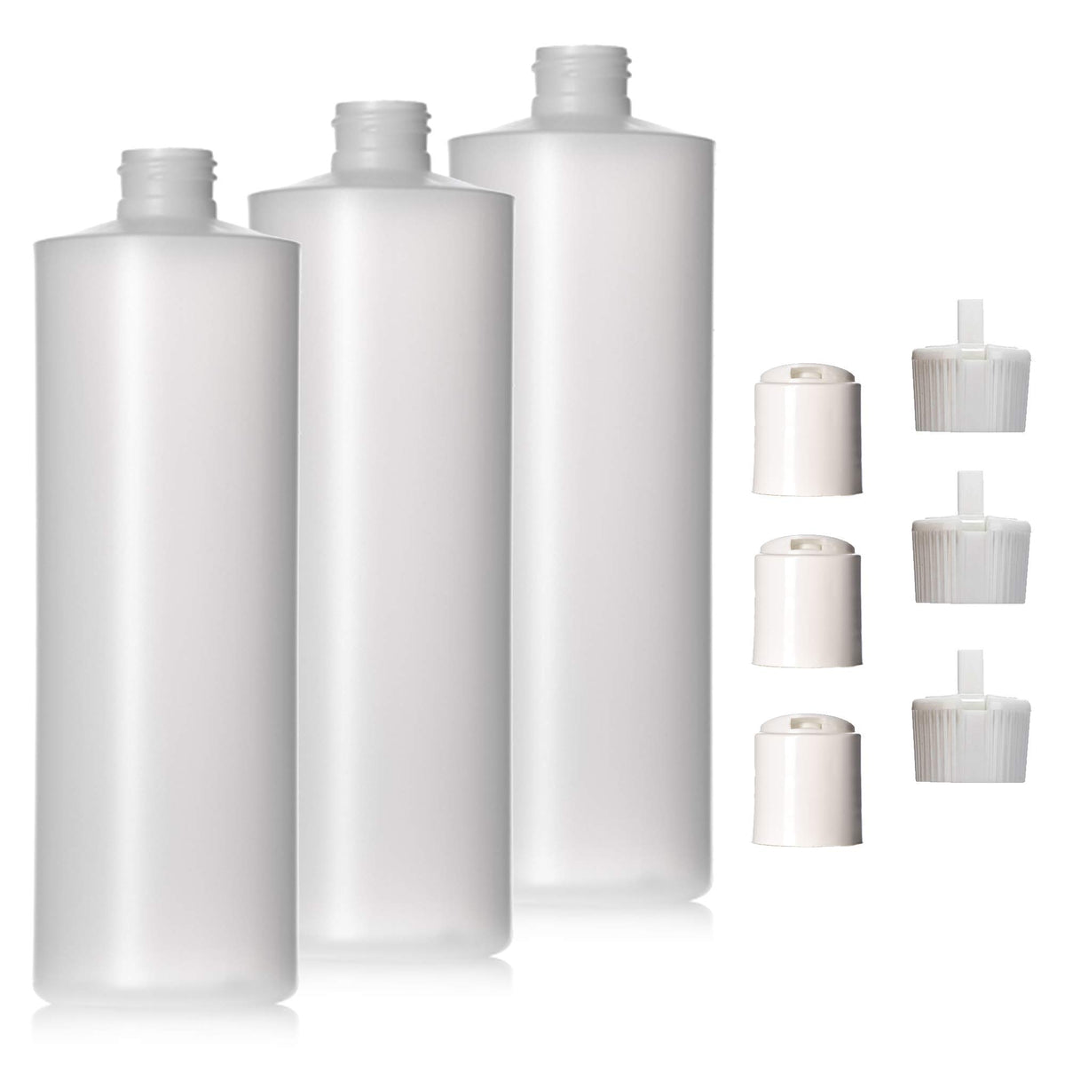 Ensemble de 3 bouteilles Aromine 8oz naturelles, idéal pour DIY soins capillaires.
