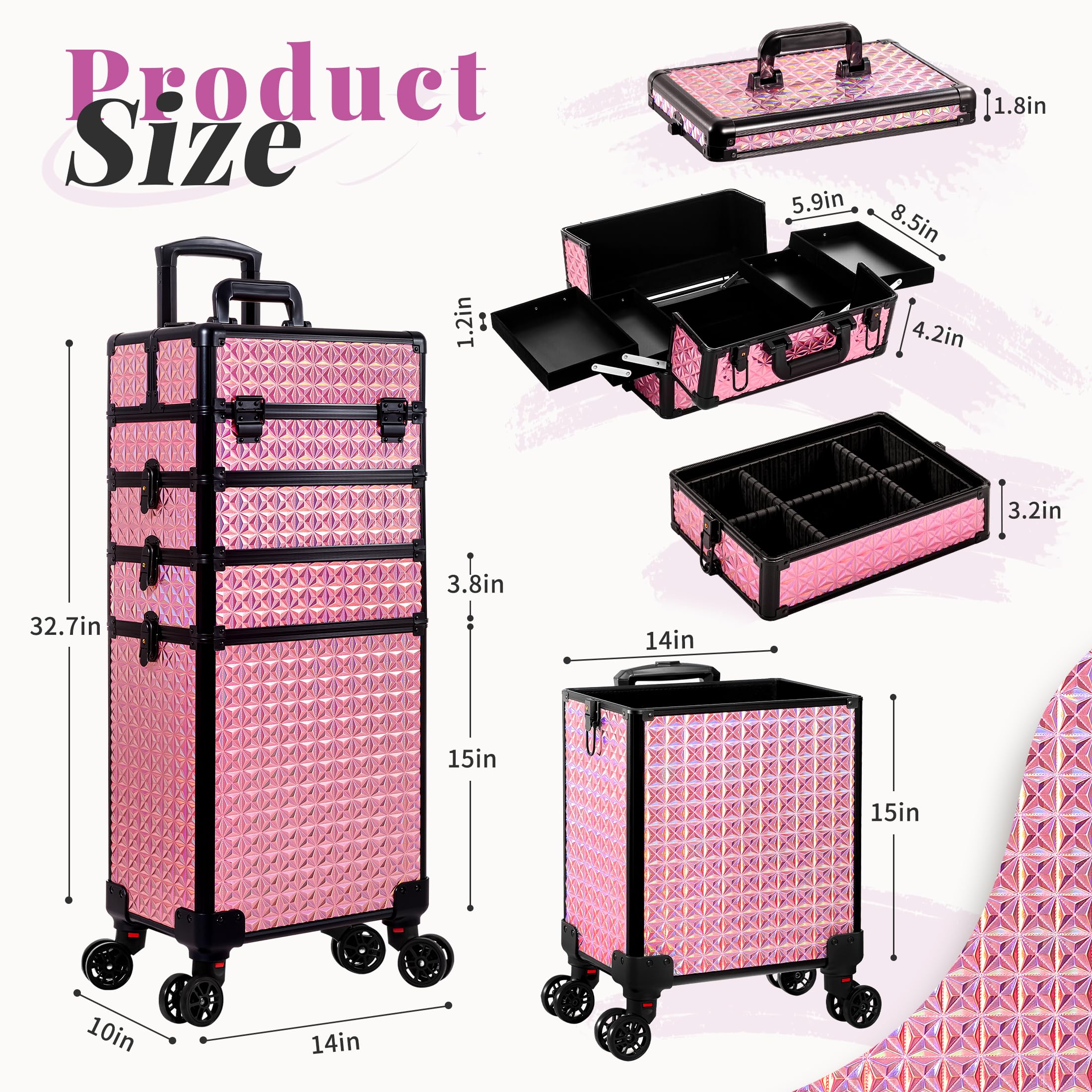 AROUS couvercle supérieur utilisable comme petit sac maquillage lors des déplacements.
