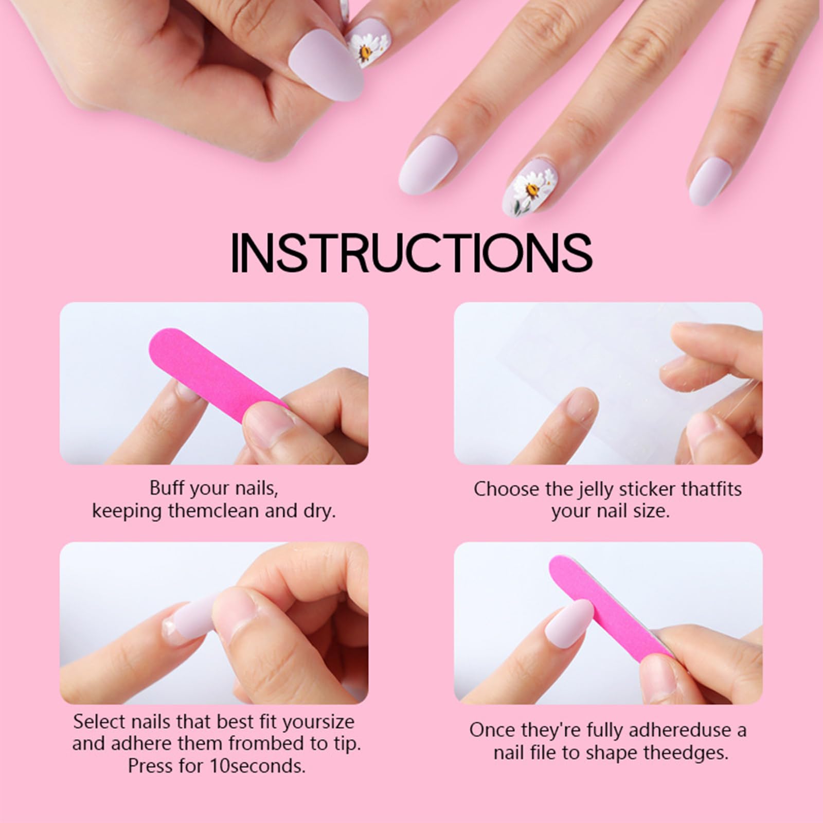 AROVFAM style quotidien coquet avec des ongles à poser