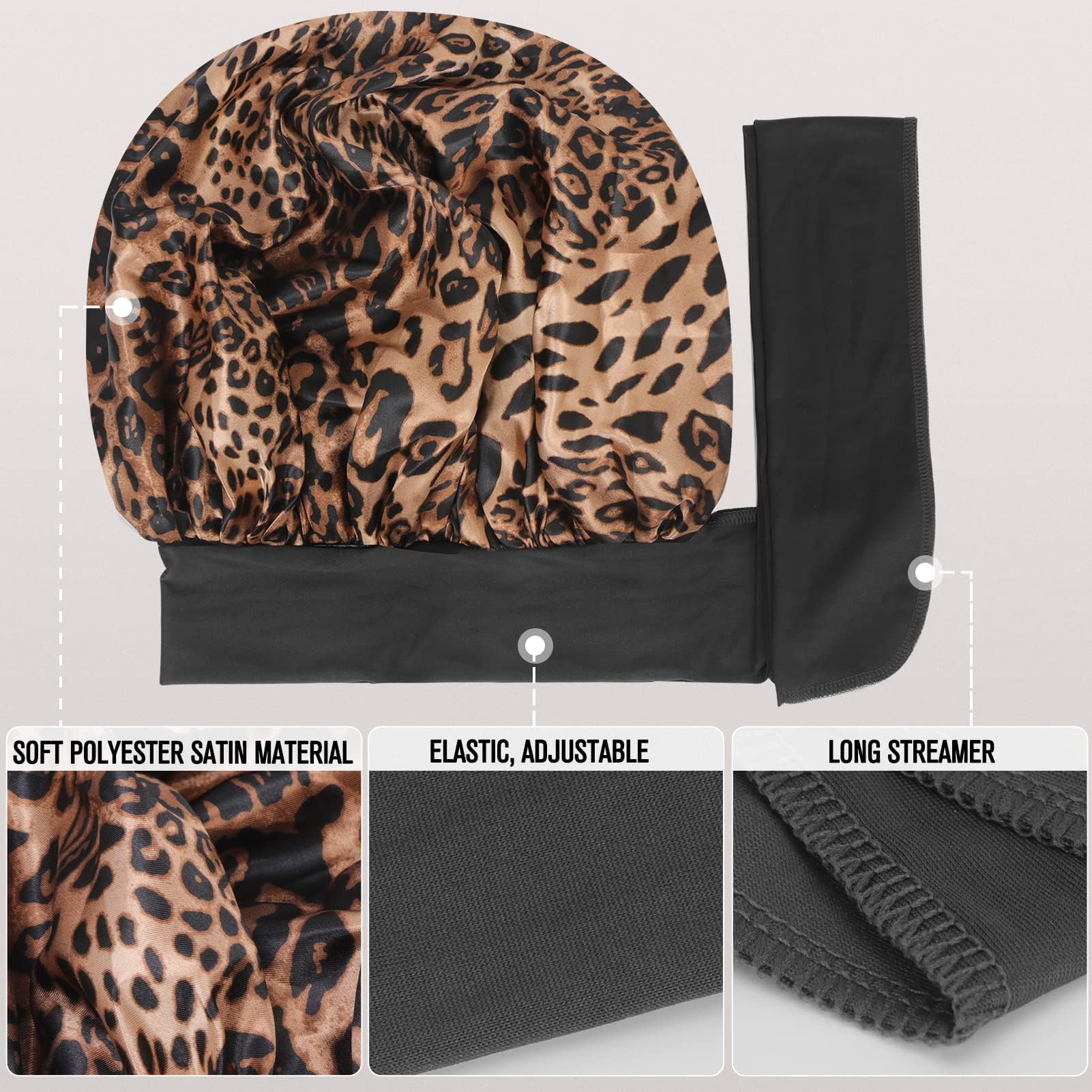 Bonnet Arqumi satin lavable et réutilisable, longue durée.