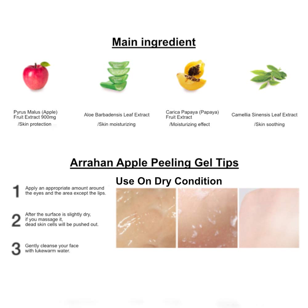 Arrahan Gel Peeling Pomme - Routine visage: soin exfoliant doux pour peau nette
