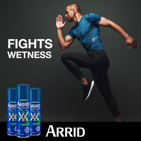 Arrid long-lasting protection graphic illustrates extended underarm defense.