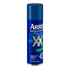 Arrid Ultra Fresh label detail emphasizes crisp scent and freshness.