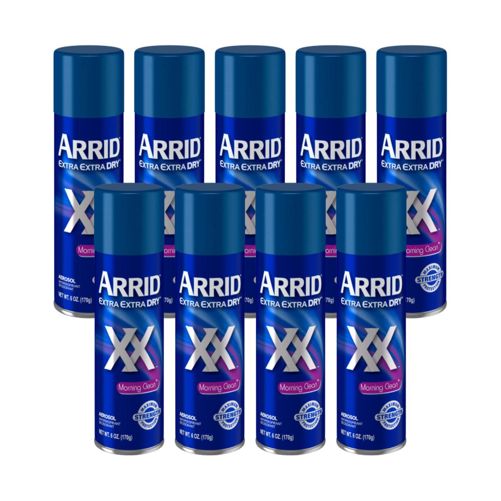 Arrid XX déodorant spray, bouteille Matin Frais pour une fraîcheur durable.