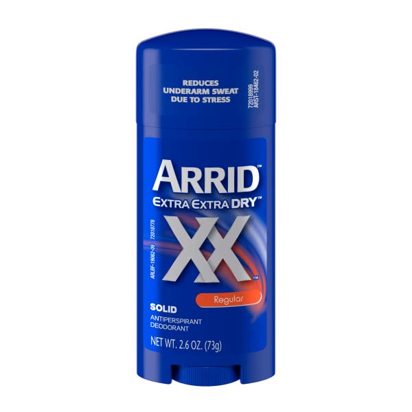 Application sous le bras avec Arrid XX Extra Extra Dry, contrôle de la transpiration.