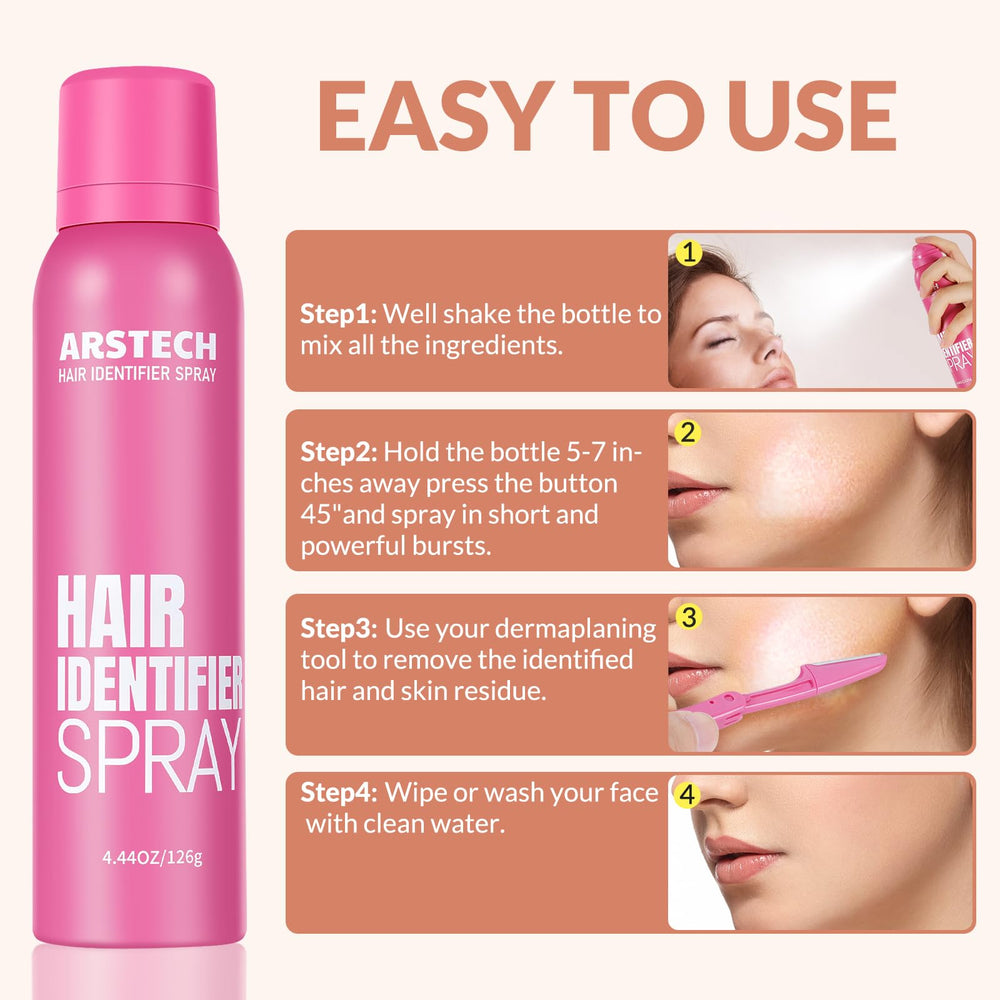 Arstech spray-application-dermaplaning : prépare la peau et facilite l'épilation légère.