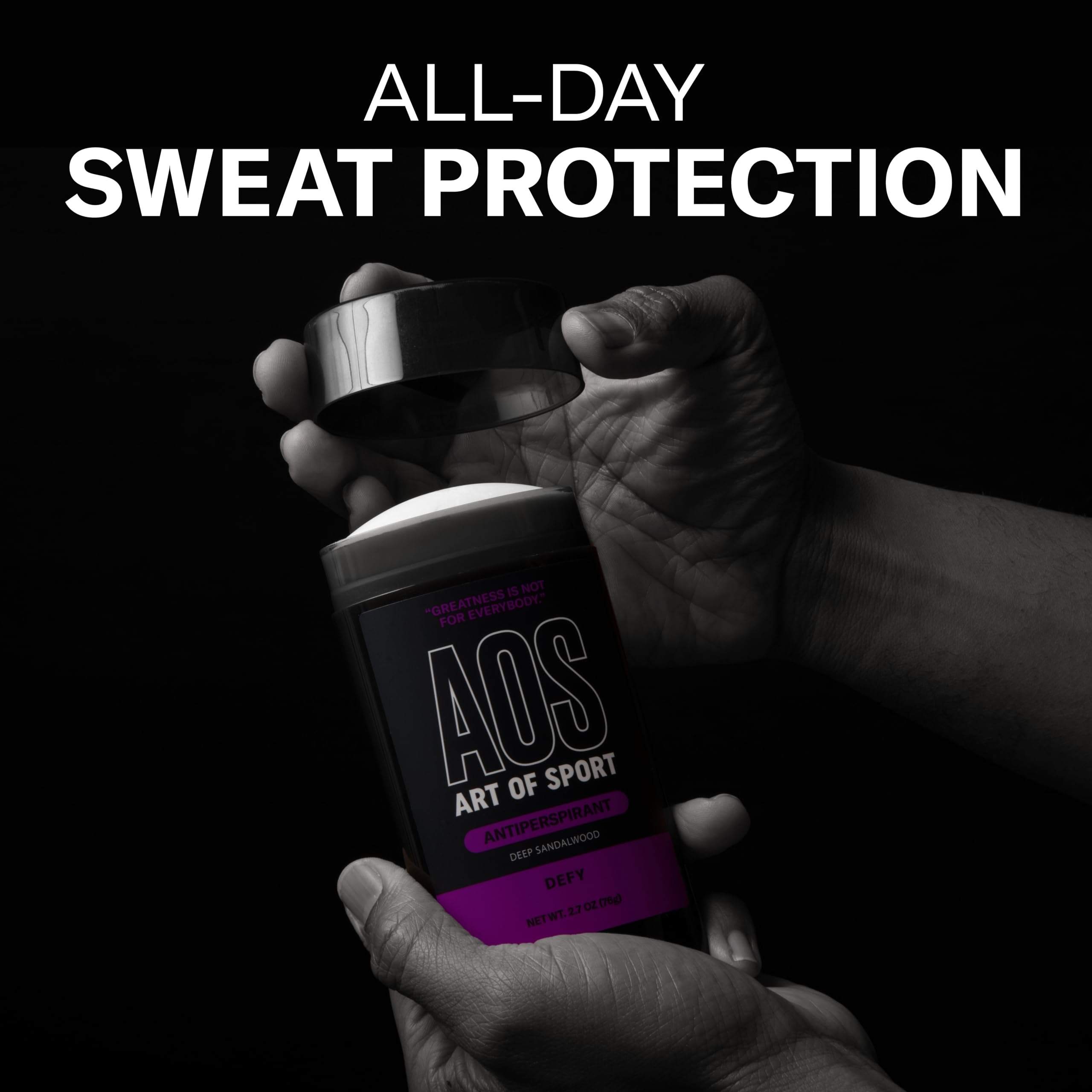 Art of Sport Defy antiperspirant santal – extrait de thé vert pour une fraîcheur durable.