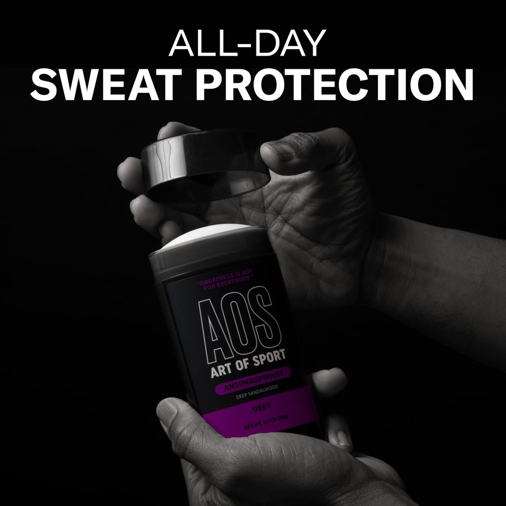 Art of Sport Defy antiperspirant santal – extrait de thé vert pour une fraîcheur durable.