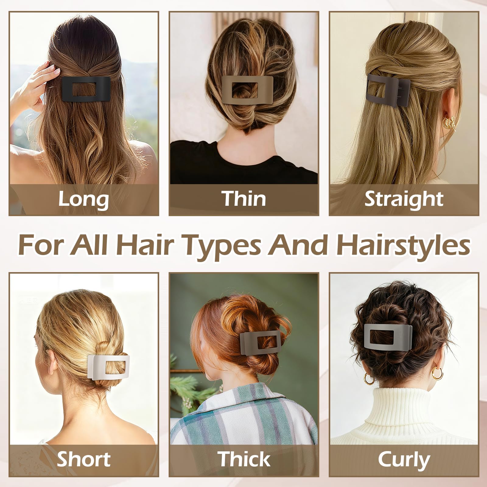 Pince Artchita à cheveux plats rose poudré, accessoire quotidien élégant.