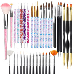 Artdone ensemble-outils-ongles-35-pcs: kit complet pour créations précises à domicile.