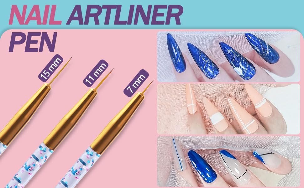Artdone pinceaux-double-face-ongles: pinceaux double-face pour motifs variés.