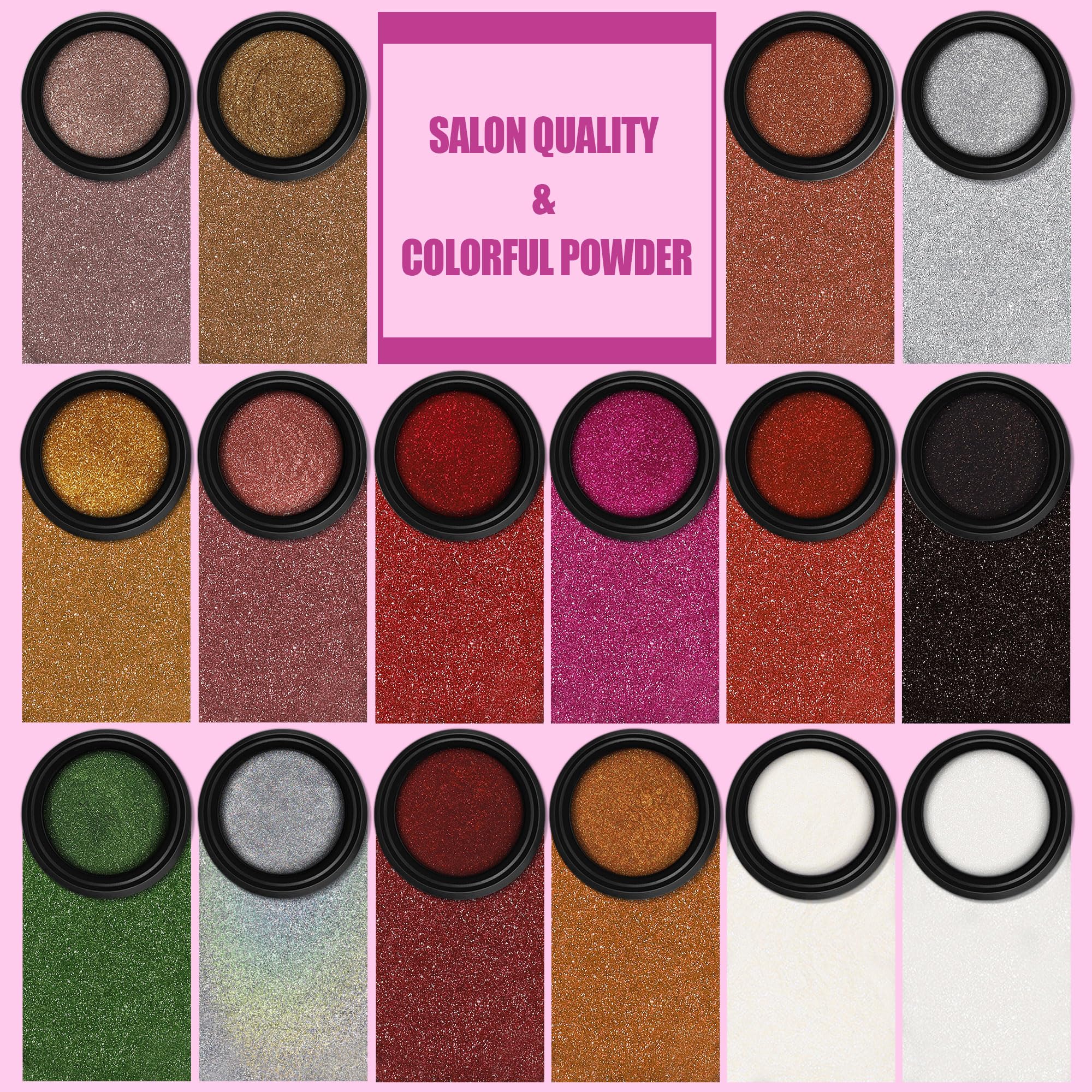 Artdone Poudre Chrome Miroir Argent Métal – éclat métallique sur les ongles.