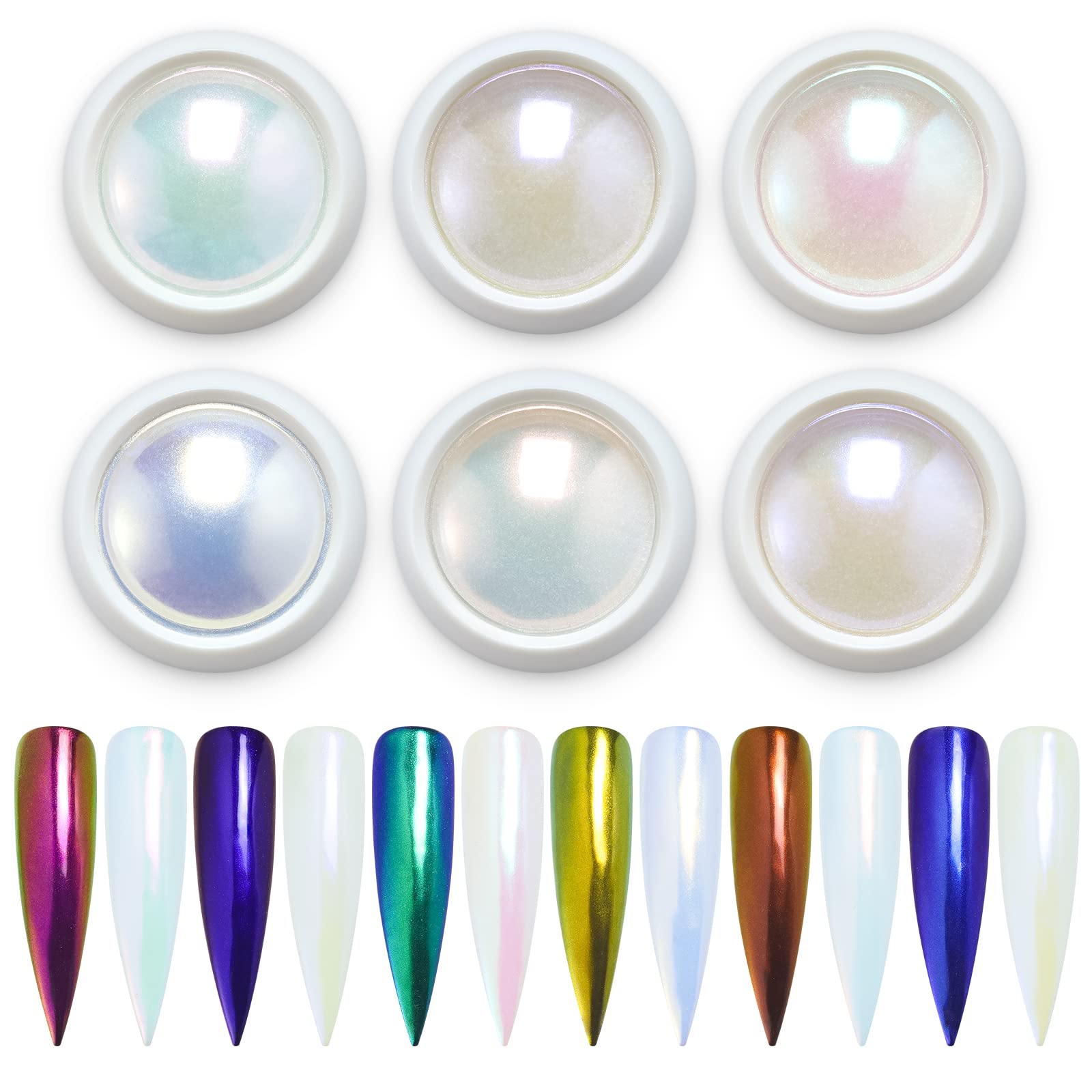 Artdone poudre chrome miroir brillant pour des ongles ultra scintillants.