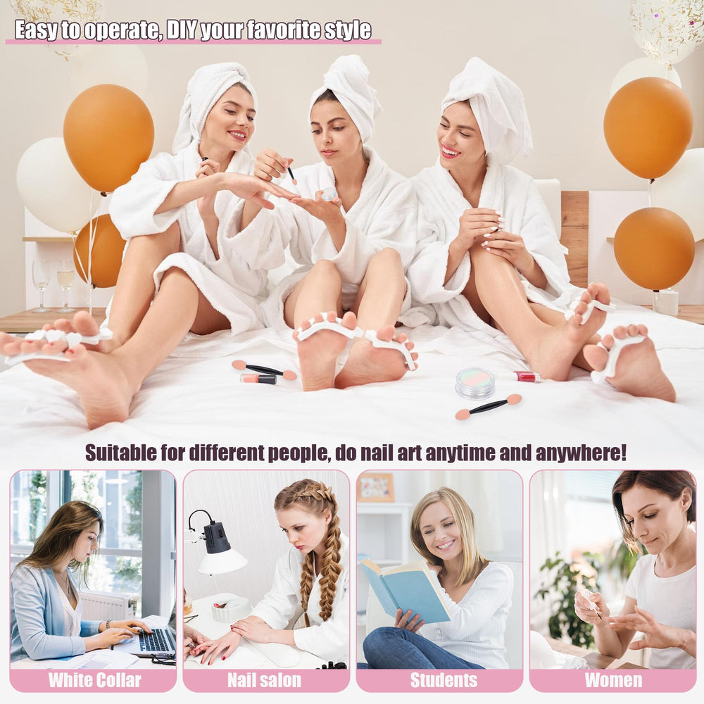Artdone poudre chrome sirene irisee accents nacres sur les ongles