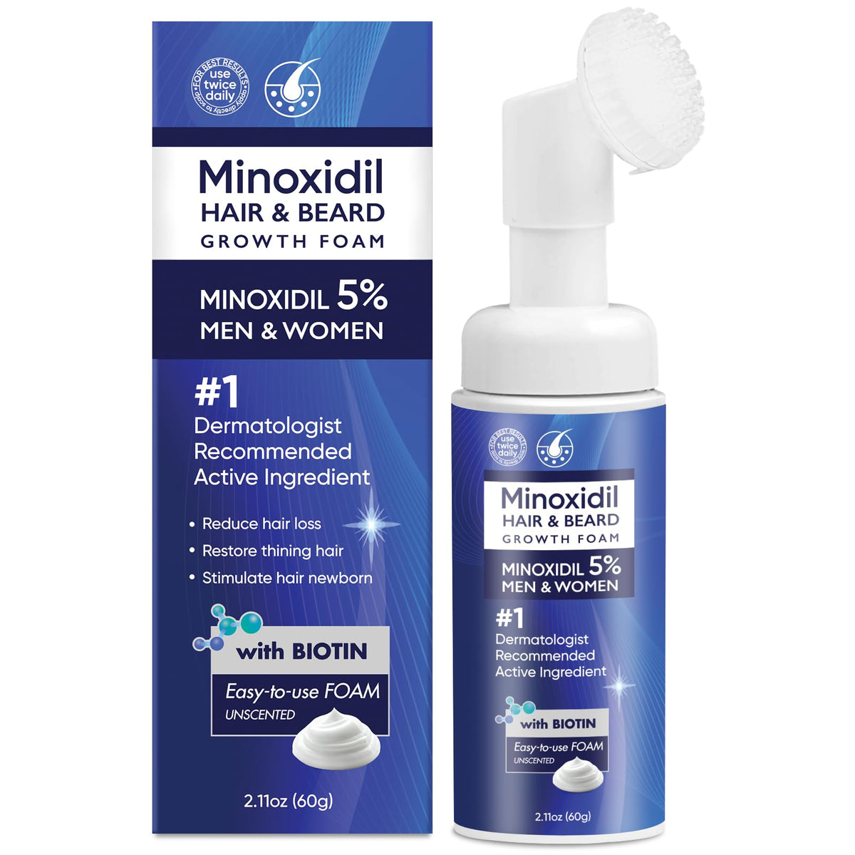 Artimore Minoxidil 5% mousse – bouteille prête à l'emploi pour votre routine capillaire.