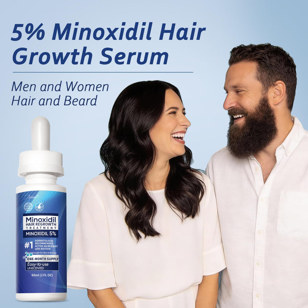 Artimore Minoxidil routine quotidienne pour cuir chevelu sain et cheveux.