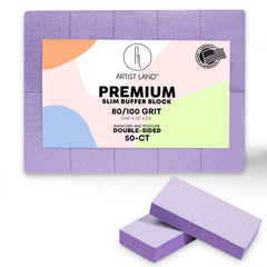 Ensemble Artist Land Buffer Ongles Mini 80/100 Grit Rose, préparation précise avant pose