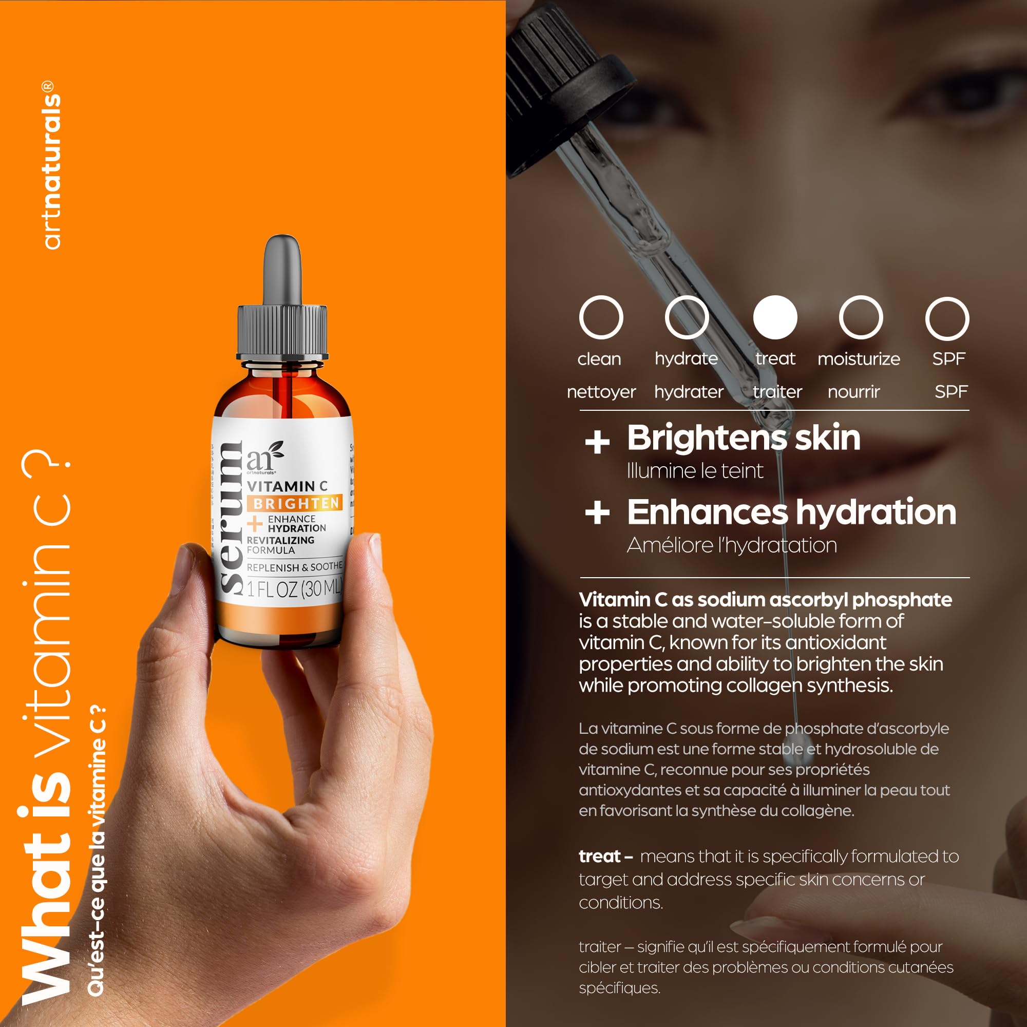 Artnaturals serum application in a morning routine for a refreshed look.