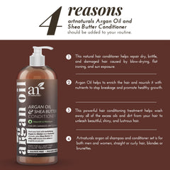 Artnaturals conditionneur argan – Mains appliquant sur cheveux, soin nourrissant