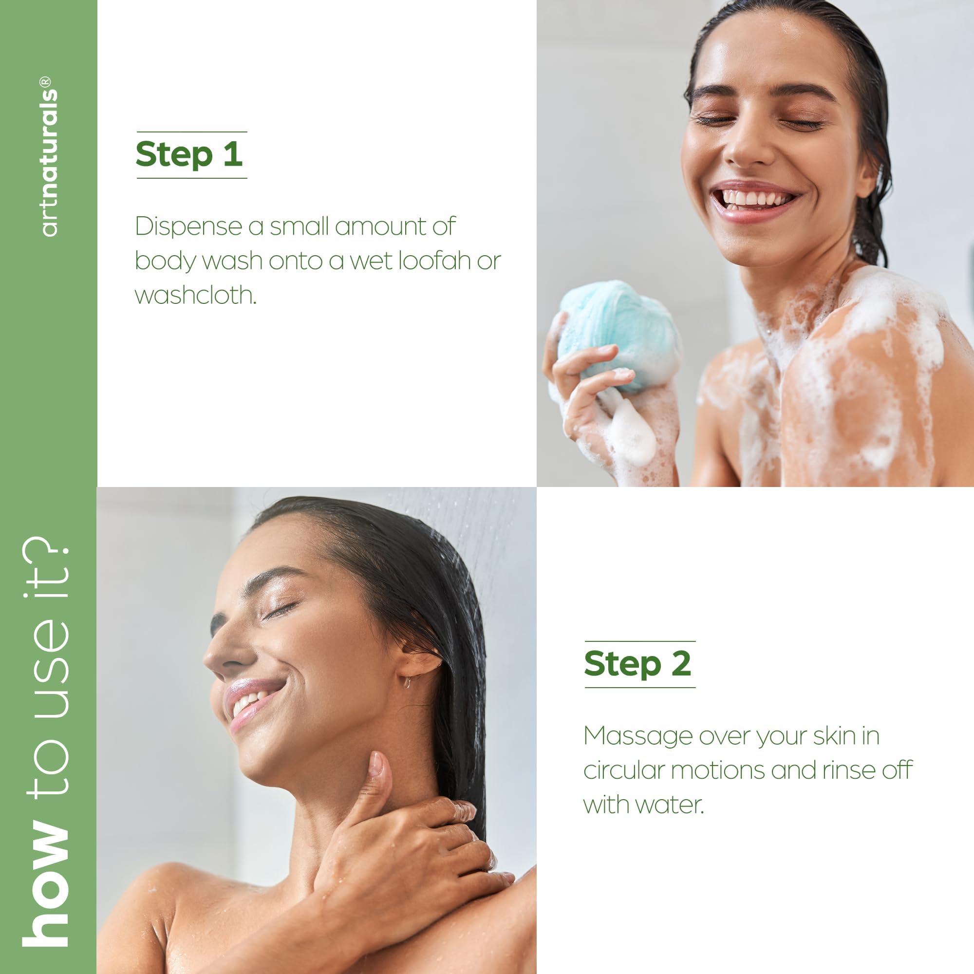 Artnaturals Gel Douche Arbre à Thé — pompe facilitant l dispensing