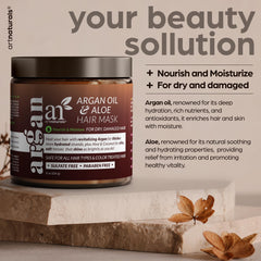 Artnaturals ingrédients argan jojoba aloe: nourrissant et revitalisant.