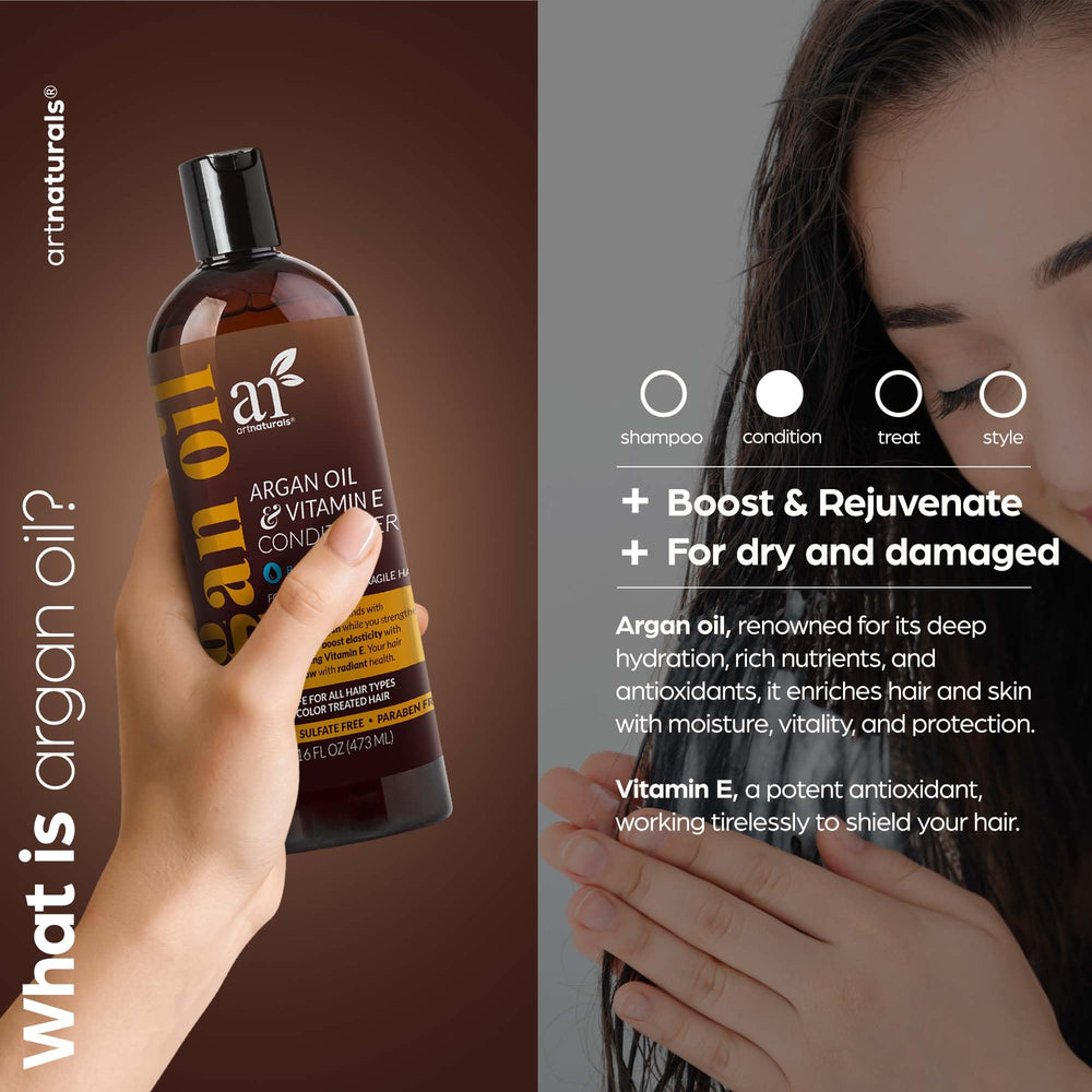 Artnaturals Ingrédients Argan Rosmarin Kératine, soutien nourrissant pour cheveux