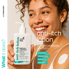 Artnaturals Lotion Anti-Démangeaisons, texture légère et absorption rapide sur la peau.
