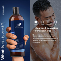 Artnaturals Men’s Fresh Body Wash, mousse onctueuse nettoyant et nourrissant la peau.