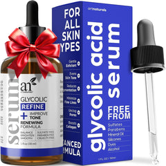 artnaturals Sérum Glycolique flacon-pompe pour exfolier et éclairer la peau