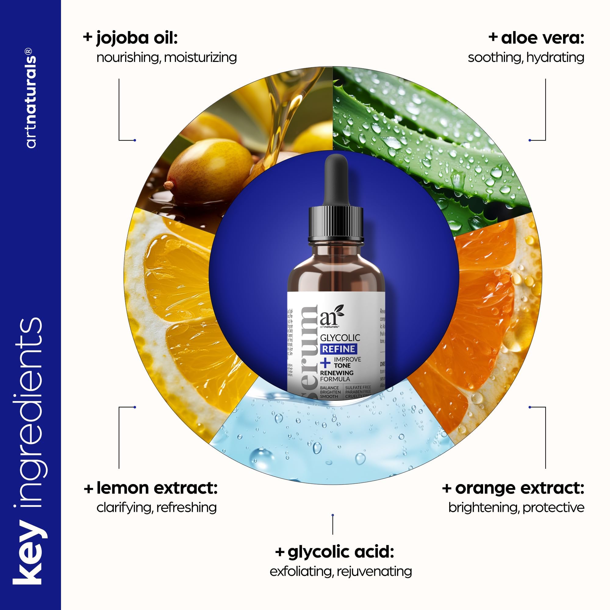 teint plus lumineux après utilisation du Sérum Glycolique artnaturals