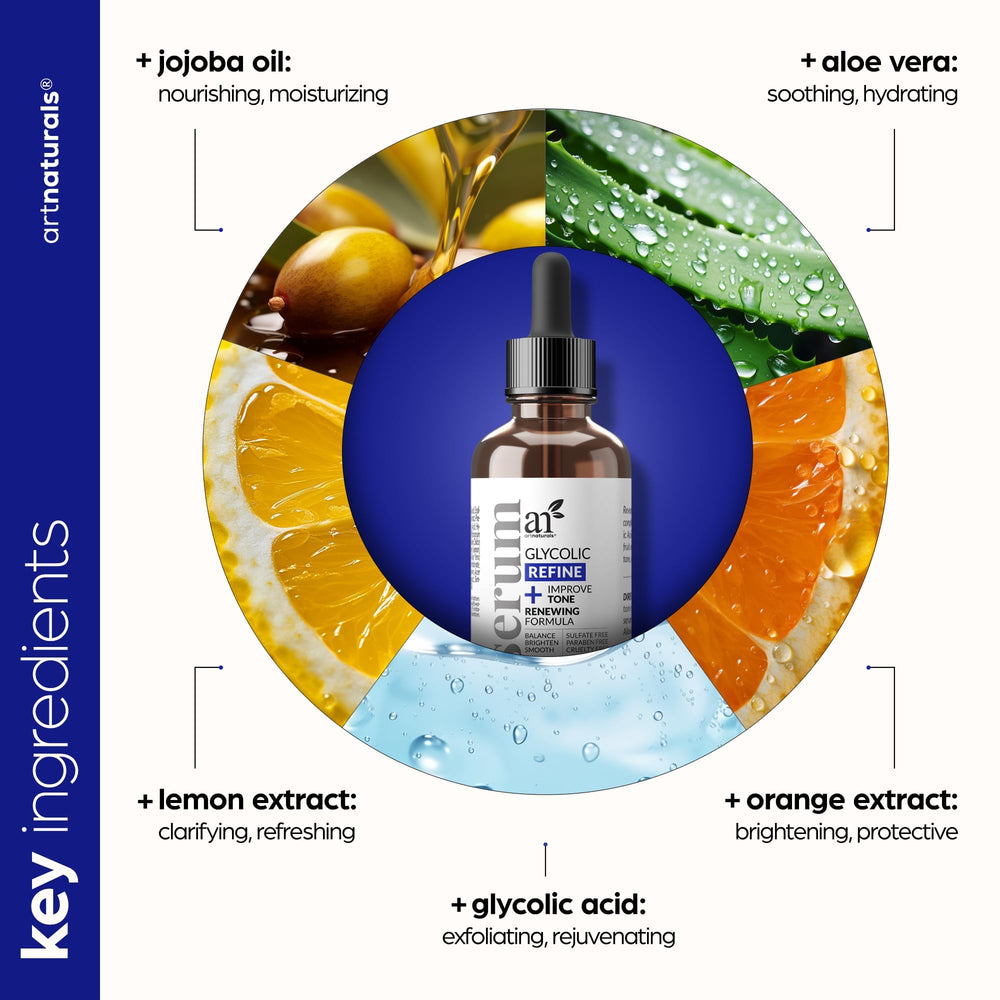 teint plus lumineux après utilisation du Sérum Glycolique artnaturals