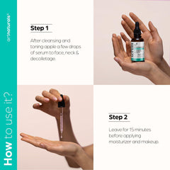 Texture du sérum Artnaturals Niacinamide sur la peau, peau plus lisse.