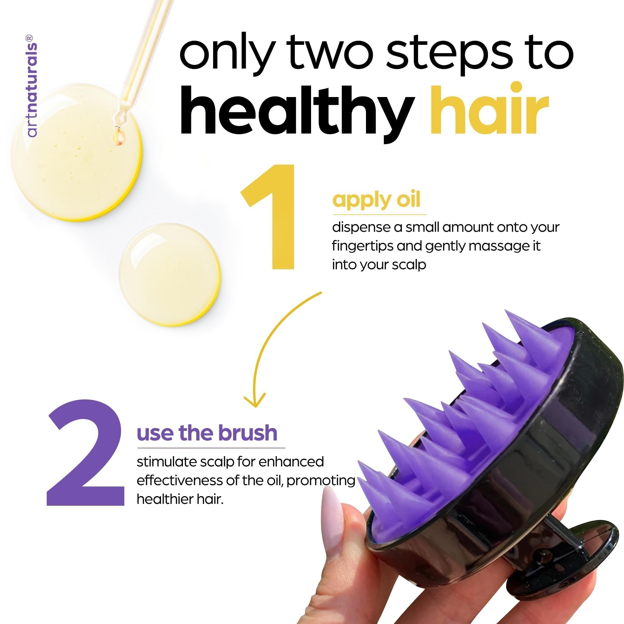 Artnaturals soin capillaire nourrissant et cheveux plus résistants.