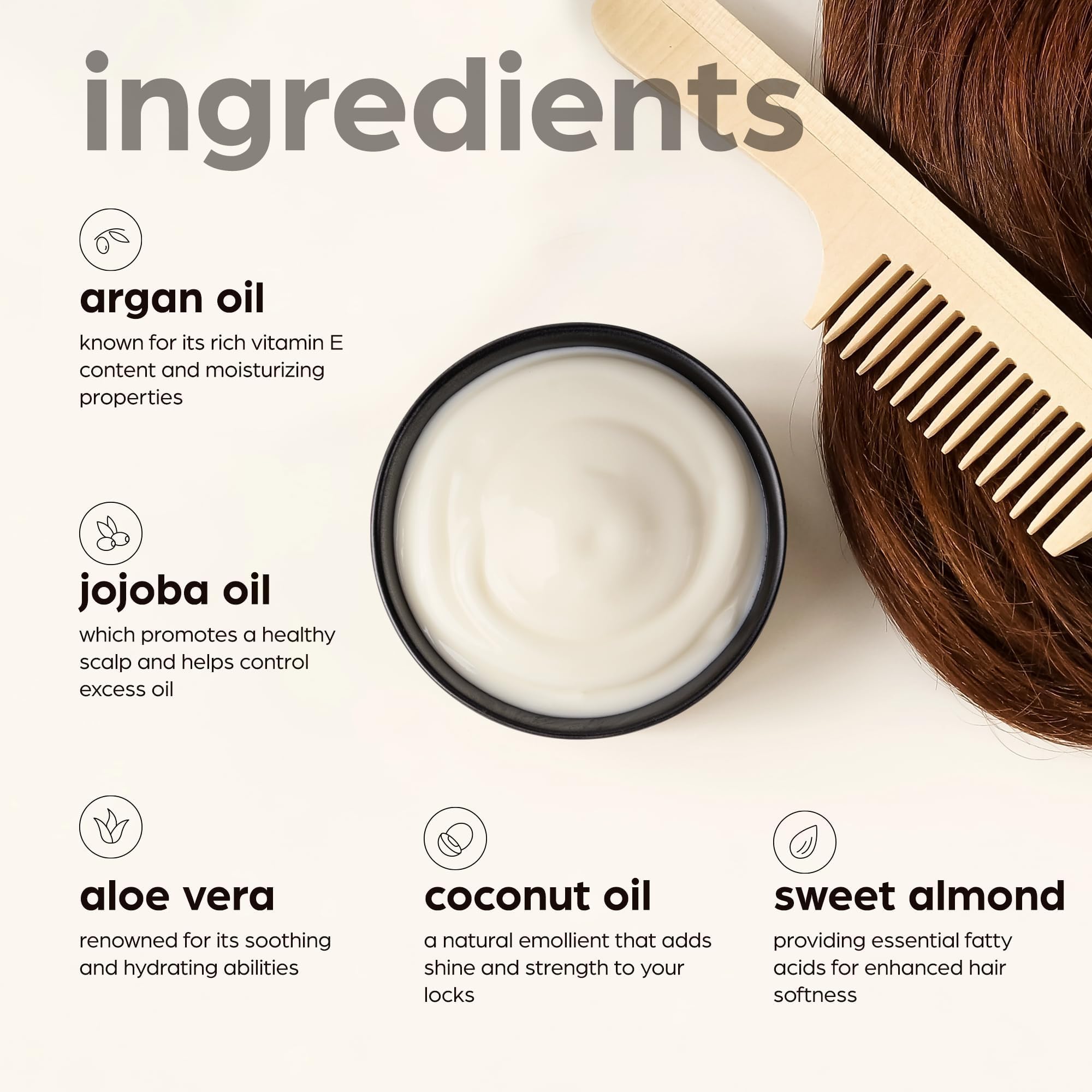 Artnaturals texture crème: douceur veloutée enveloppant les cheveux.