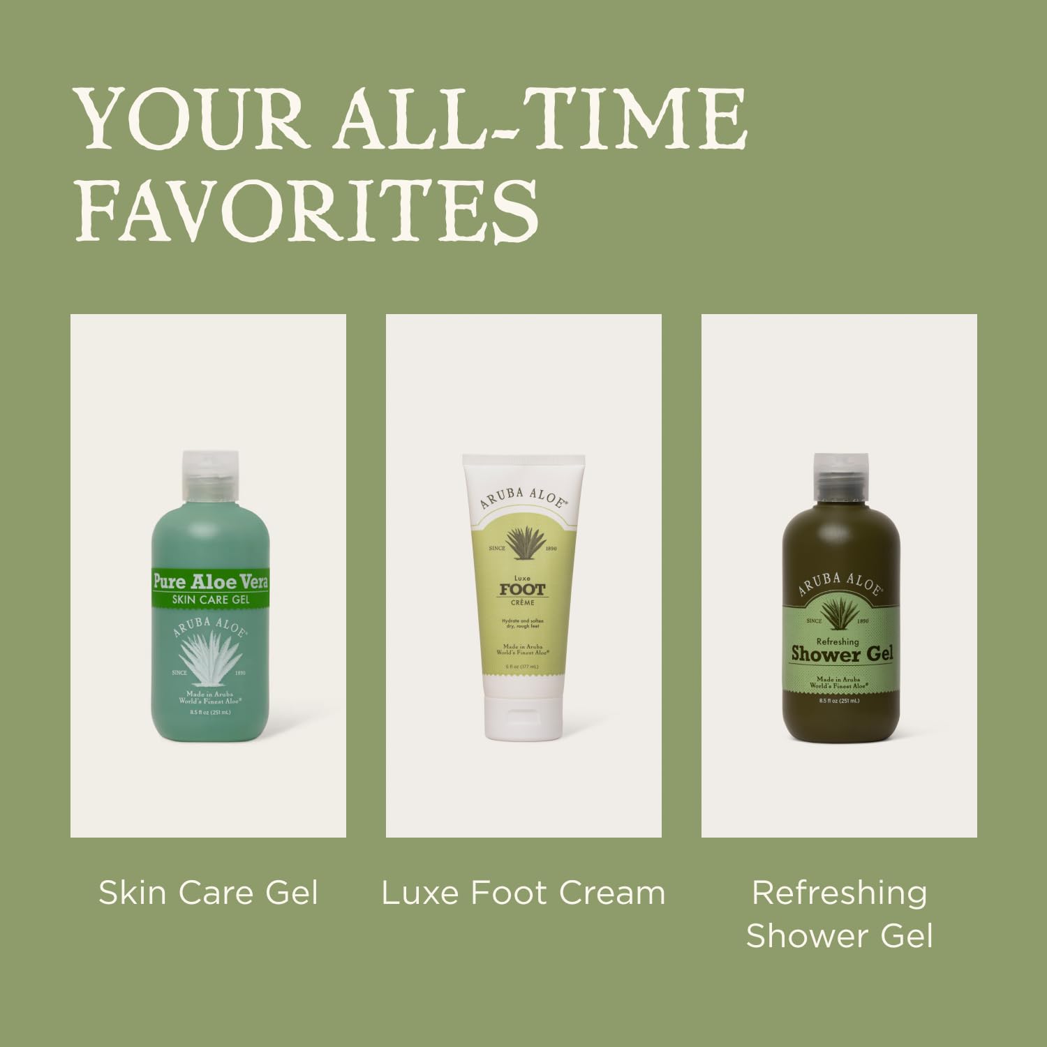 ARUBA ALOE emballage attractif en présentoir pour le soin post-soleil.