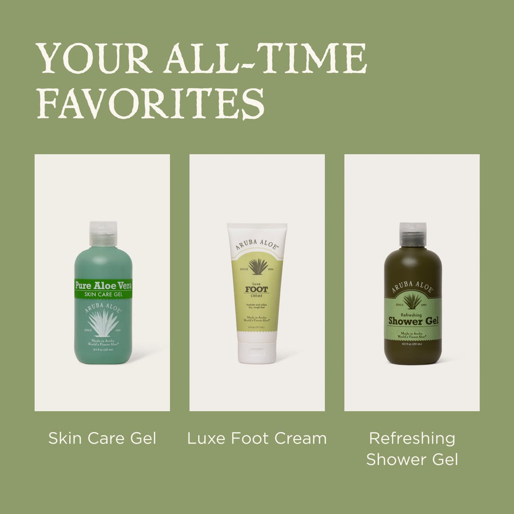 ARUBA ALOE emballage attractif en présentoir pour le soin post-soleil.