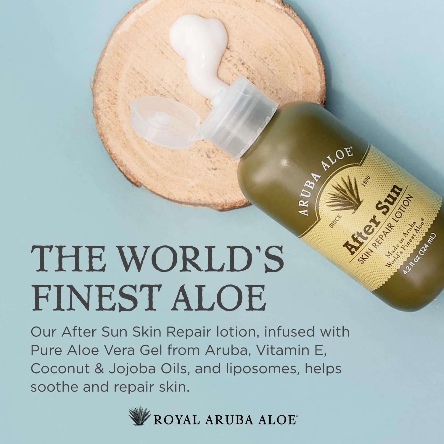 ARUBA ALOE gel d’aloe vera frais, hydratation durable après exposition.