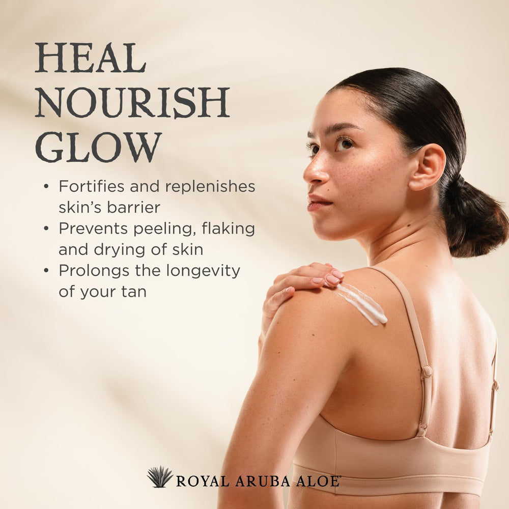 ARUBA ALOE huile de coco et vitamine E, nourrissent et protègent la peau.