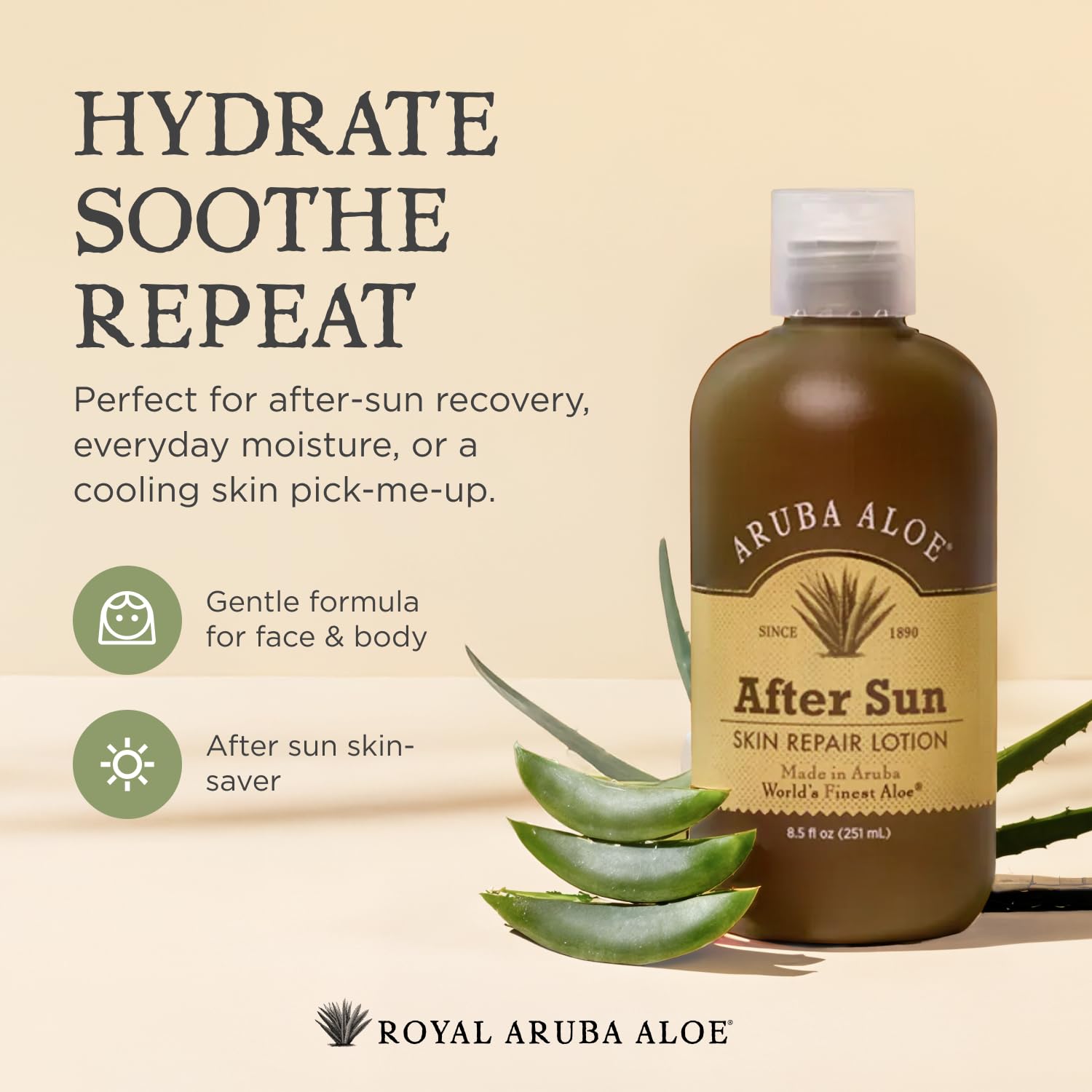 ARUBA ALOE liposomes, soutiennent la réparation cellulaire en douceur.