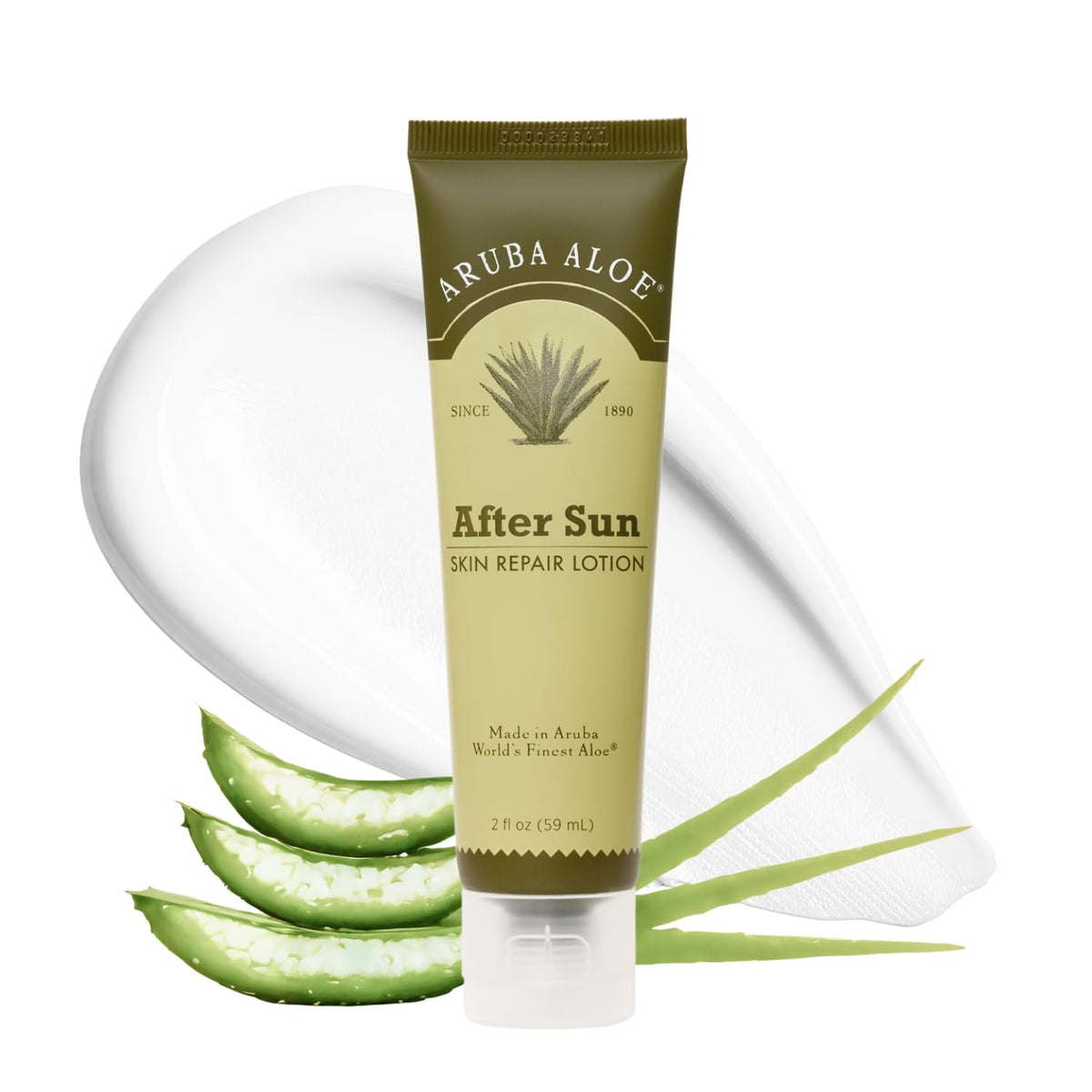 ARUBA ALOE après-soleil lotion en flacon, hydratation rapide pour la peau.