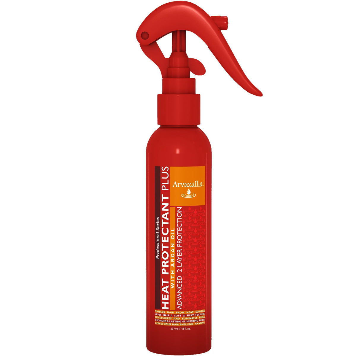 Arvazallia Heat Protectant Spray, bouteille: protection thermique légère pour cheveux sensibles.