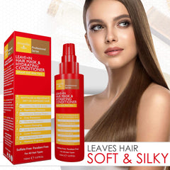 Arvazallia leave-in hair mask application demonstrates easy spray-on conditioning and detangling