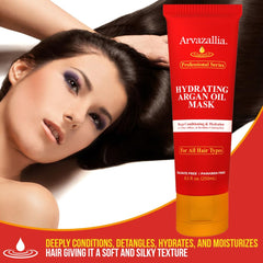 Arvazallia Masque argan - application simple sur cheveux humides.