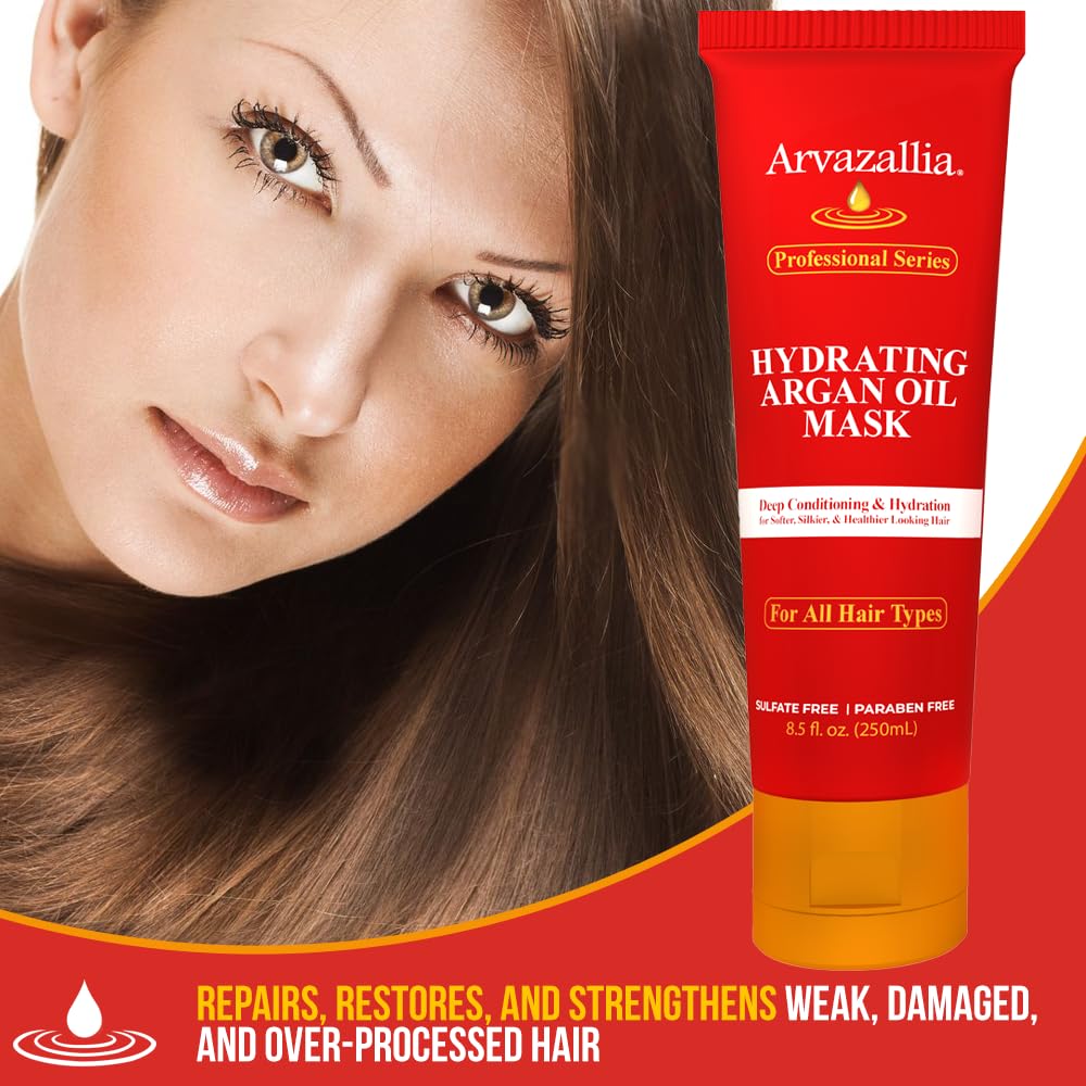 Arvazallia Masque argan - révèle douceur et brillance naturelles.