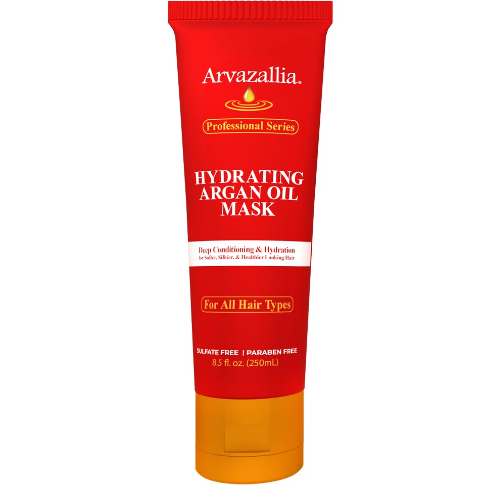 Arvazallia Masque argan - texture crèmeuse pour hydrater les cheveux secs.