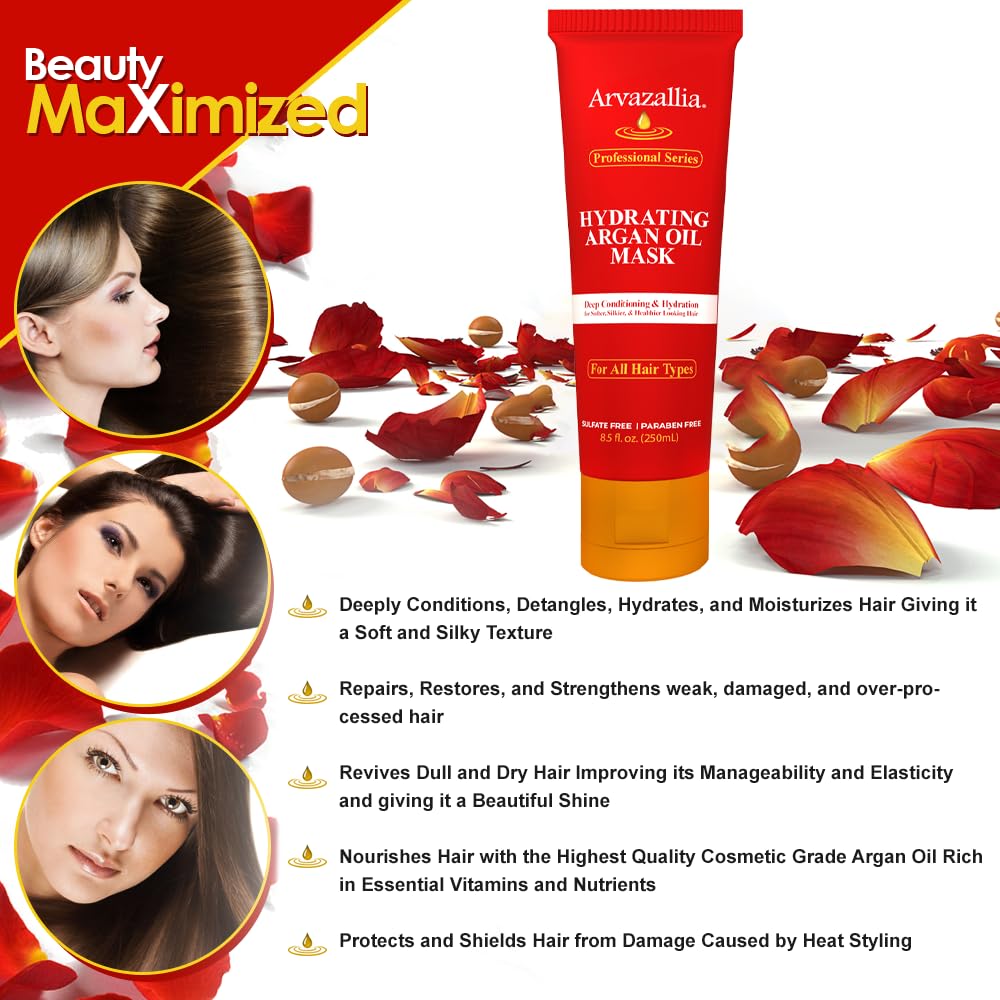 Arvazallia Masque argan - sans sulfates et parabènes pour tous types.