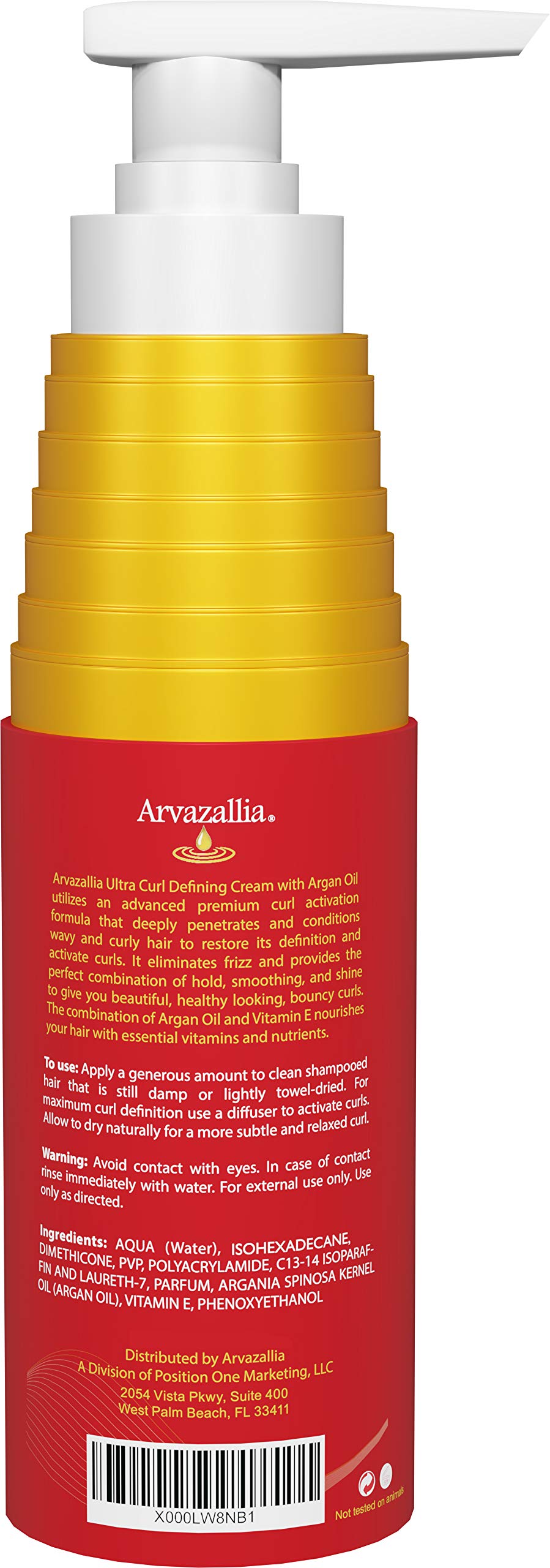 Packaging close-up highlighting the Arvazallia product line.